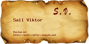 Sall Viktor névjegykártya